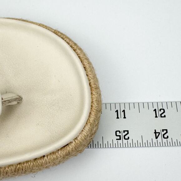 Joie Cream Faux Leather T Strap Slip On Espadrilles Sandals Sz 8.5M Lightweight - Picture 10 of 16